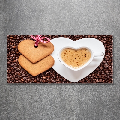 Bild auf glas Kaffee und Lebkuchen