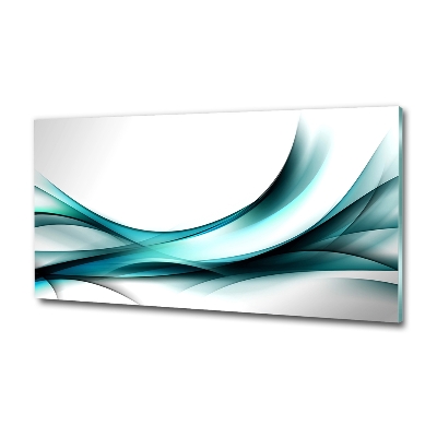Glasbild Abstrakte Wellen