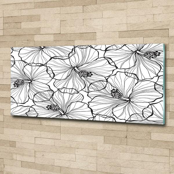Glasbild Hawaiianische Blumen
