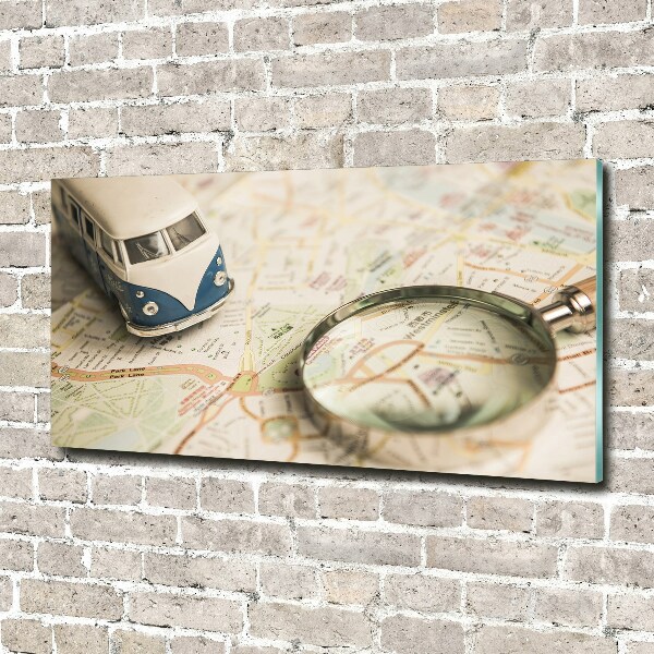 Glasbild Symbolik des Reisens