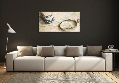 Glasbild Symbolik des Reisens