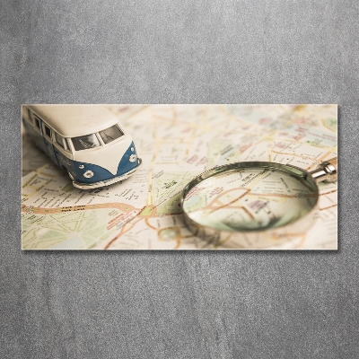 Glasbild Symbolik des Reisens