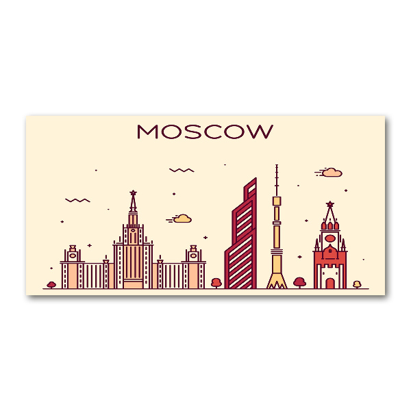 Foto glasbild Moskauer Gebäude