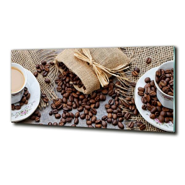 Foto glasbild Kaffee mit Milch