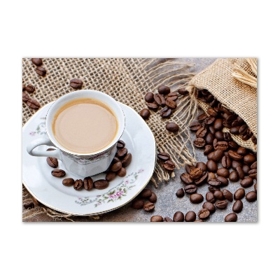 Foto glasbild Kaffee mit Milch