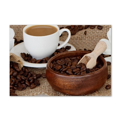 Bild auf glas Kaffee mit Milch