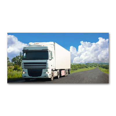 Bild auf glas Weißer LKW