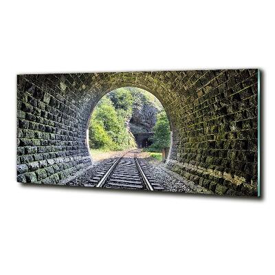 Foto glasbild Eisenbahntunnel