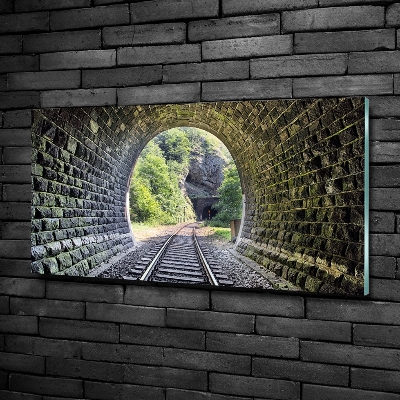 Foto glasbild Eisenbahntunnel