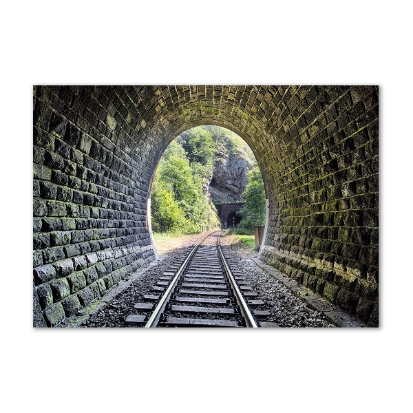 Foto glasbild Eisenbahntunnel