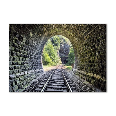 Foto glasbild Eisenbahntunnel