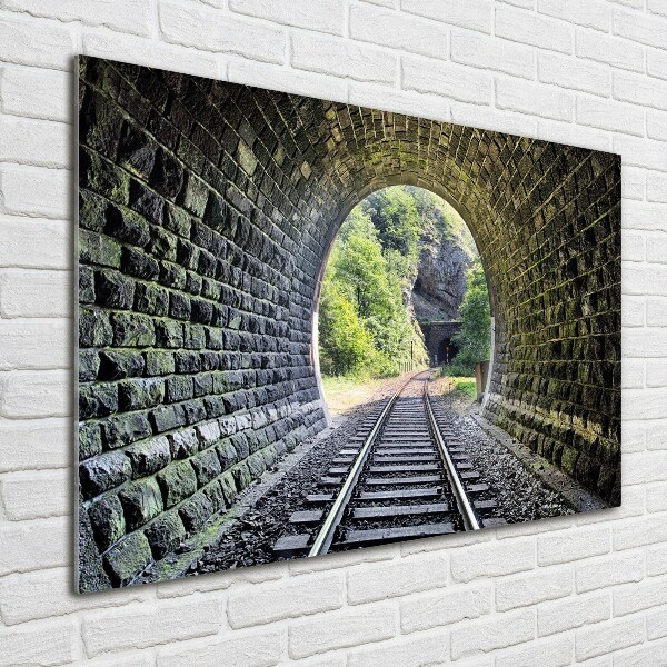 Foto glasbild Eisenbahntunnel