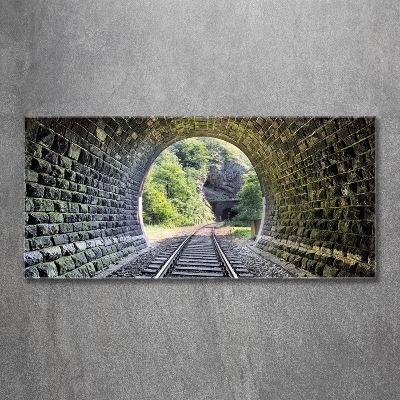 Foto glasbild Eisenbahntunnel