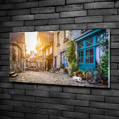 Foto glasbild Eine charmante Straße