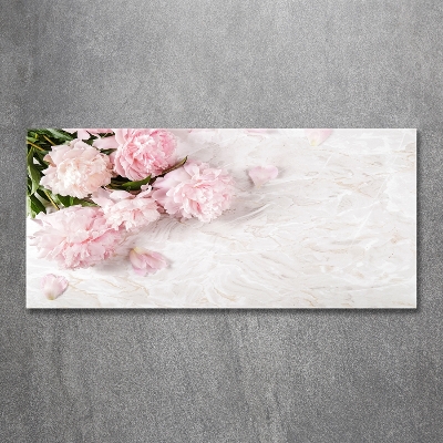 Bild auf glas Pfingstrosen