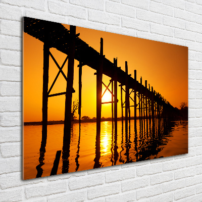 Foto glasbild Sunset Bridge