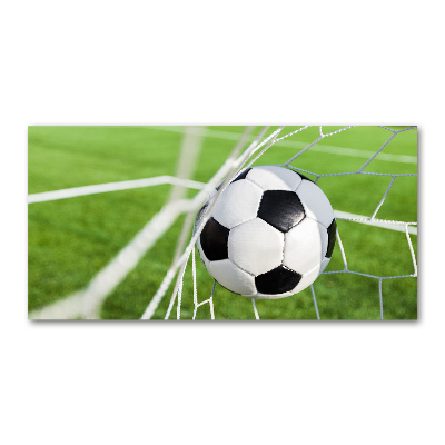 Foto glasbild Der Ball ist im Tor