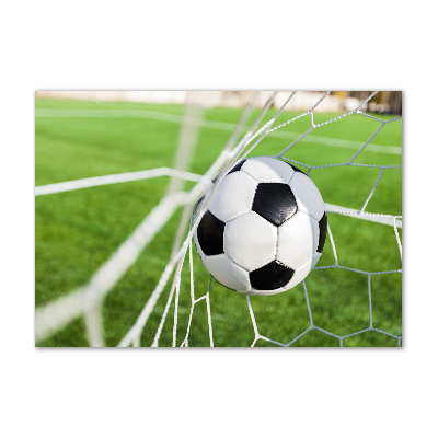 Foto glasbild Der Ball ist im Tor