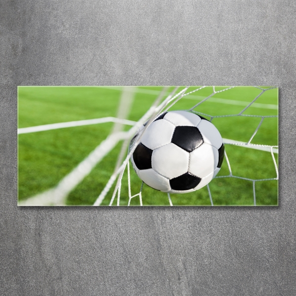 Foto glasbild Der Ball ist im Tor