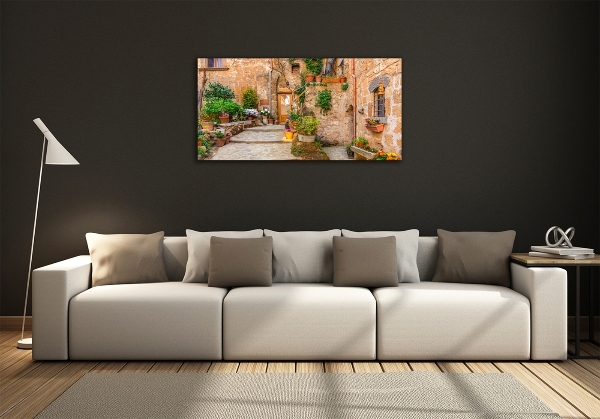 Foto glasbild Eine charmante Straße