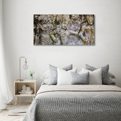 Foto glasbild Steinskulptur