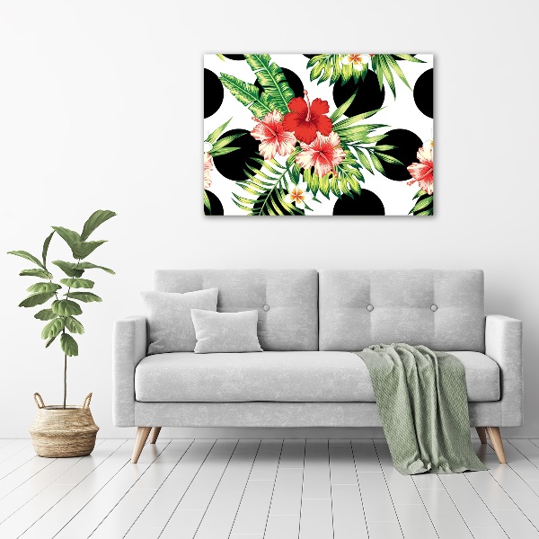 Foto glasbild Hawaiianische Blumen
