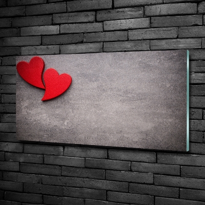 Bild auf glas Rote Herzen