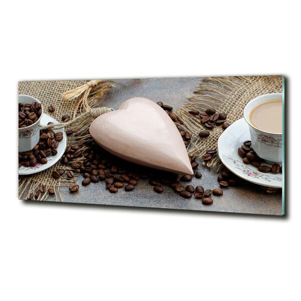 Glasbild Kaffee mit Milch