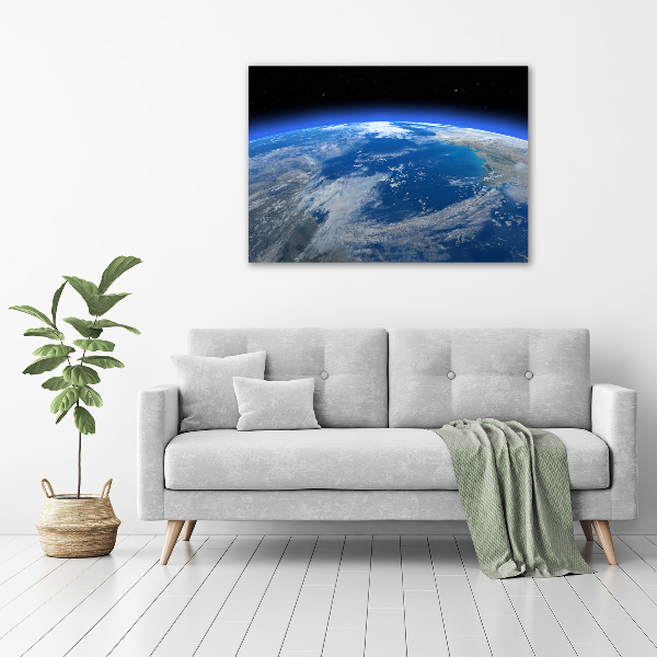 Foto glasbild Planet Erde