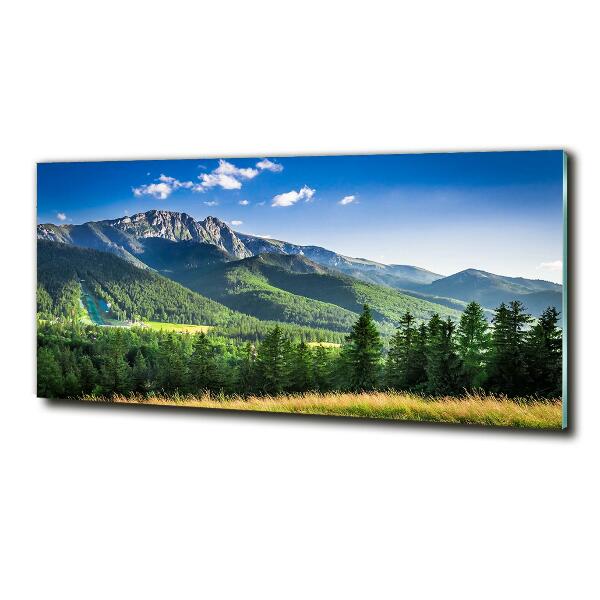 Glasbild Skisprungschanze in den Tatra-Bergen