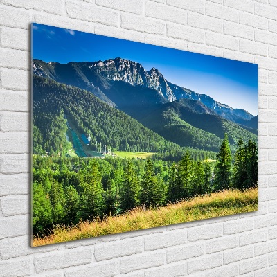 Foto glasbild Skisprungschanze in den Tatra-Bergen