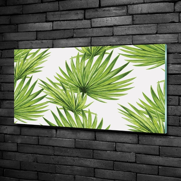 Glasbild Tropische Blätter