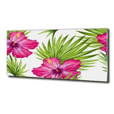 Foto glasbild Hawaiianische Blumen
