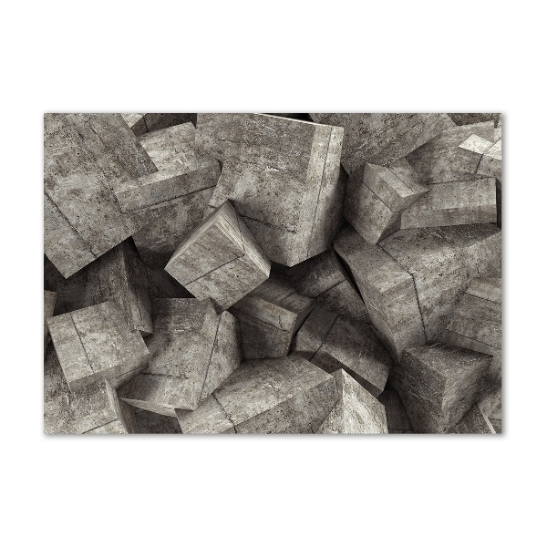 Bild auf glas Betonwürfel