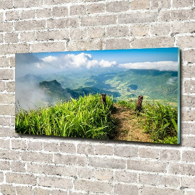 Foto glasbild Pfad zum Gipfel