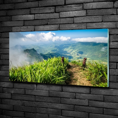 Foto glasbild Pfad zum Gipfel