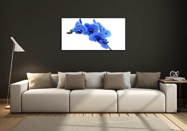 Foto glasbild Blaue Orchidee