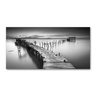 Foto glasbild Holzsteg