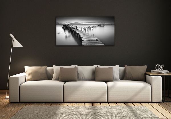 Foto glasbild Holzsteg