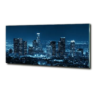 Foto glasbild Los Angeles bei Nacht