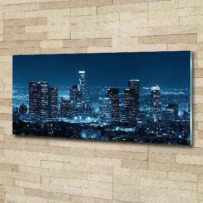 Foto glasbild Los Angeles bei Nacht