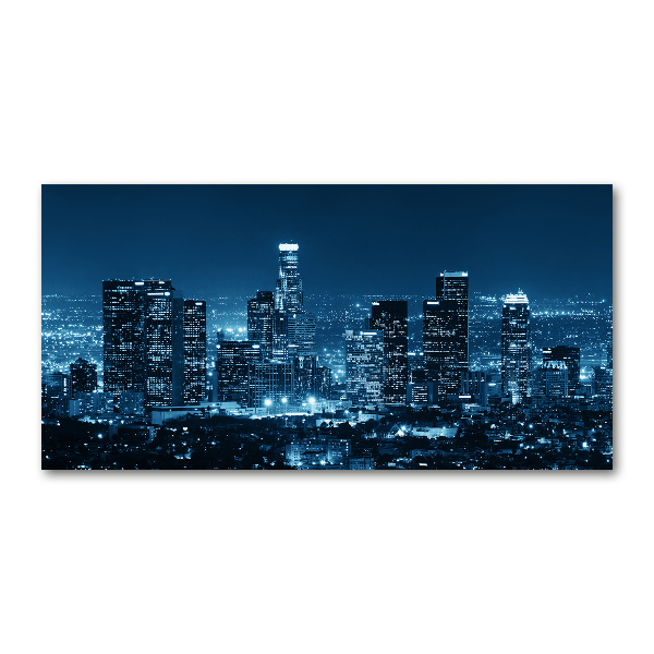 Foto glasbild Los Angeles bei Nacht