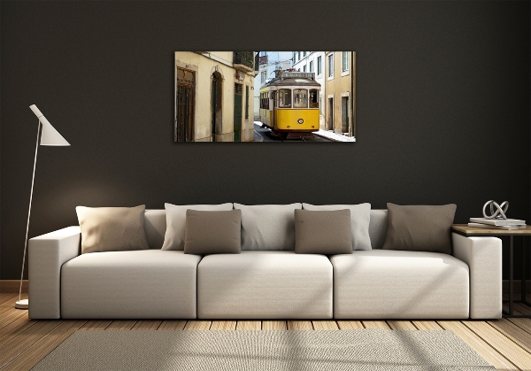 Foto glasbild Straßenbahn von Lissabon
