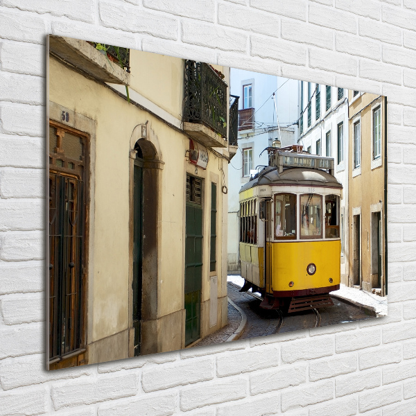 Foto glasbild Straßenbahn von Lissabon