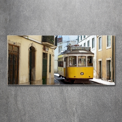 Foto glasbild Straßenbahn von Lissabon