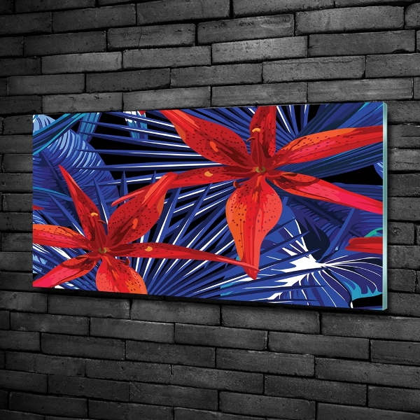 Bild auf glas Tropische Blumen