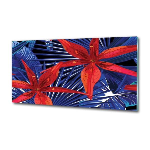 Bild auf glas Tropische Blumen