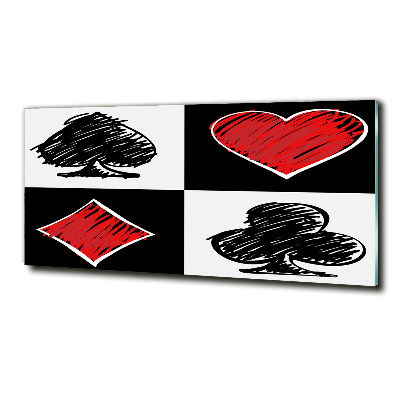 Glasbild Kartenfarben