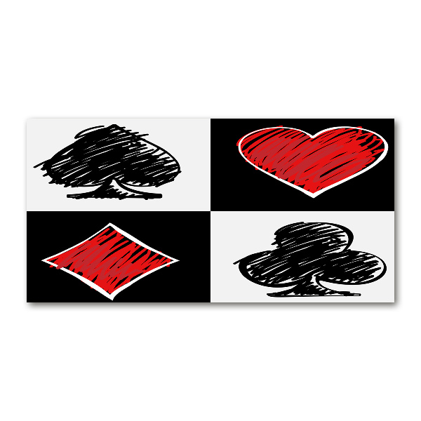 Glasbild Kartenfarben