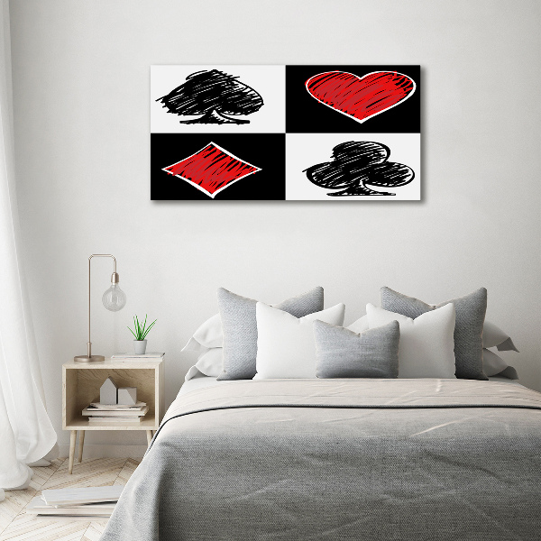 Glasbild Kartenfarben